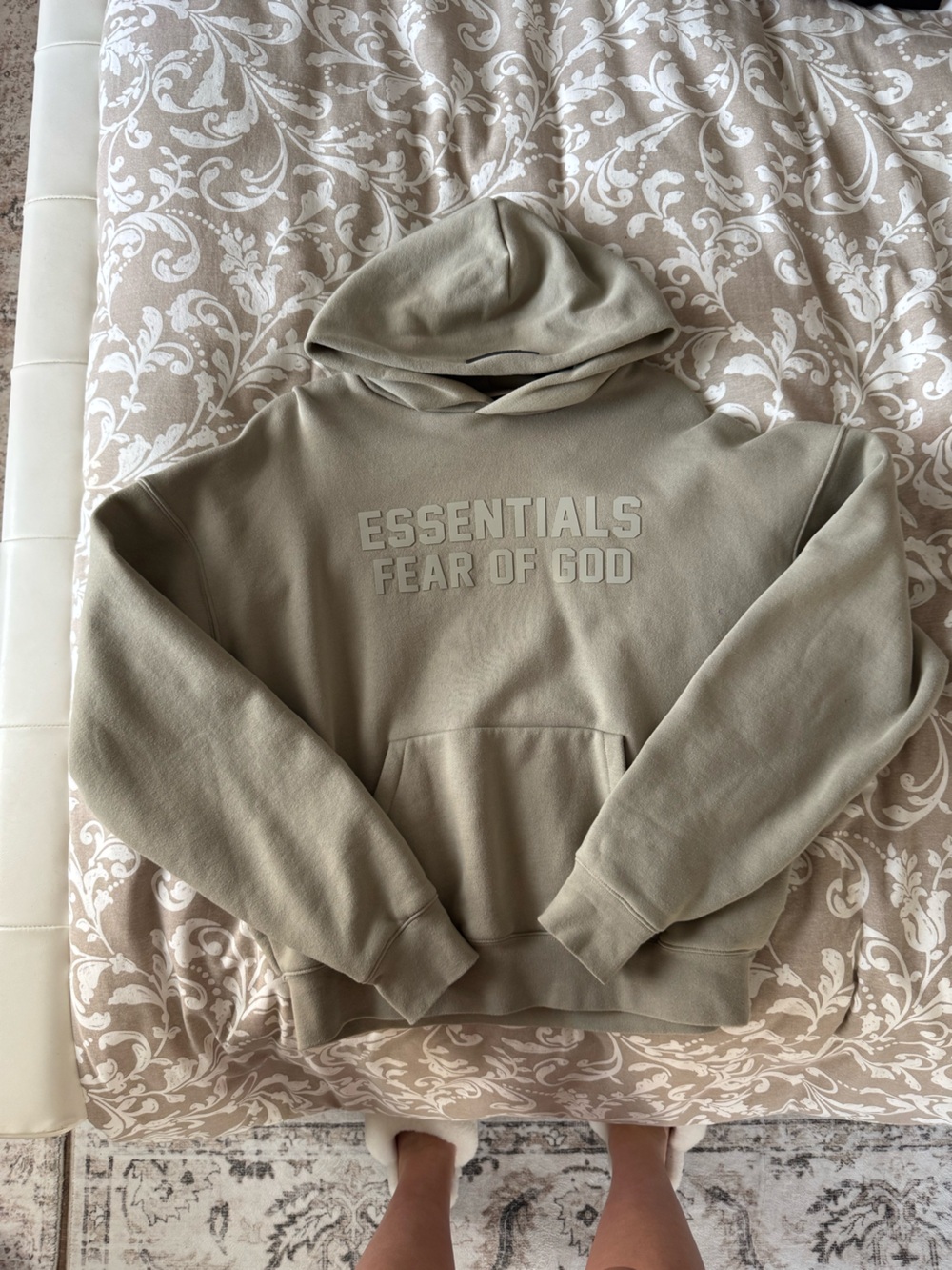 Fear of God Essentials Pullover Hoodie in TAN